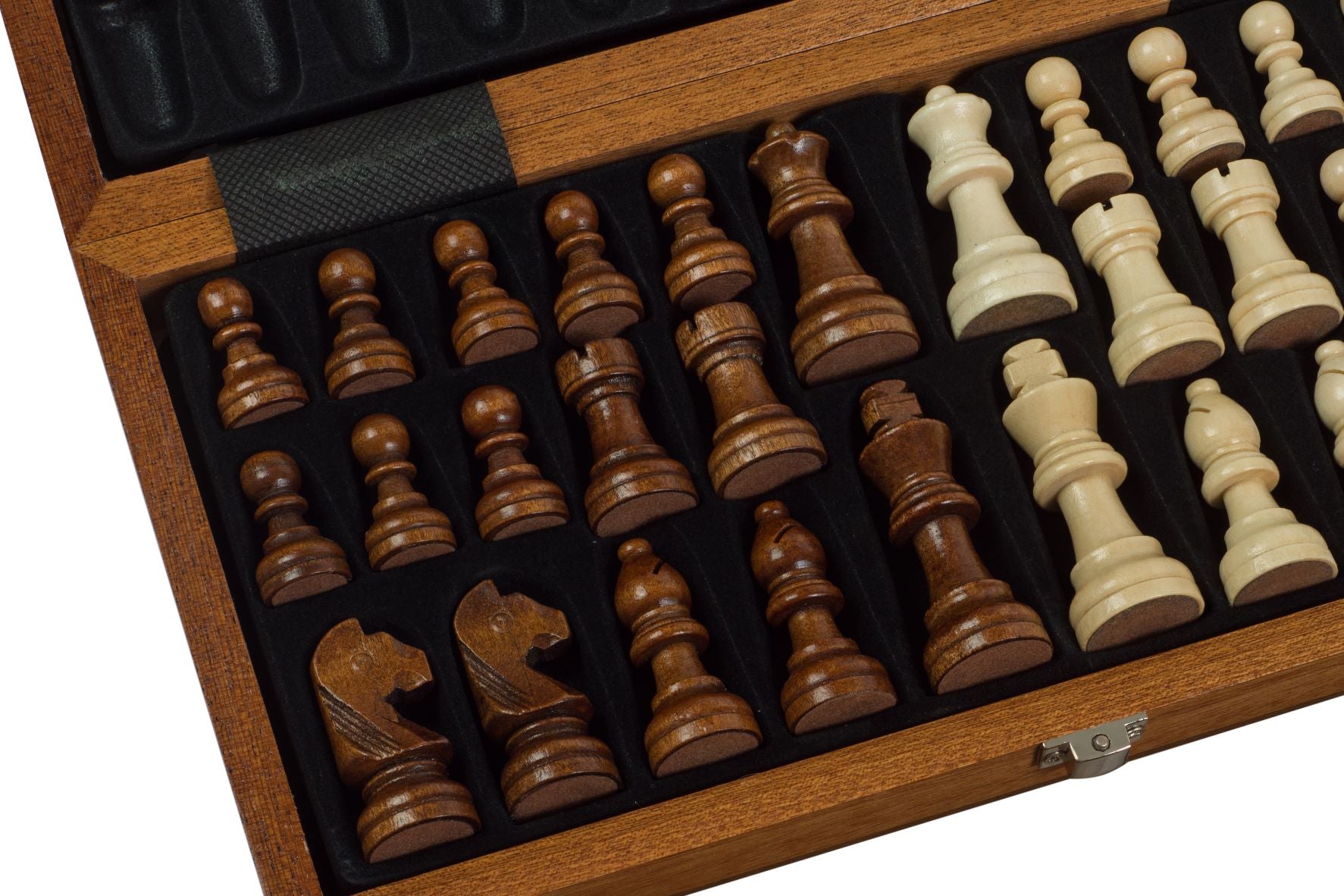 Magnetic CHESS SET 31cm (mahogany/maple) - Magnetic CHESS SET 31cm (mahogany/maple)
