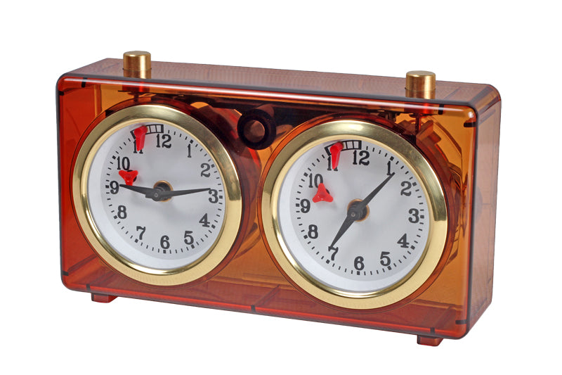 CLASSIC kleine Kunststoffuhr, bernsteinfarben - daa5c054be2a7d887458c6a4da390eea