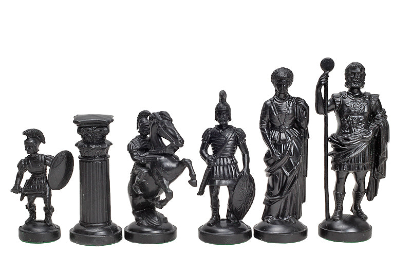 Römisches Reich stilisierte Schachfiguren, creme und schwarz (König 98 mm) - 67996399b18f6b3c4ec9e8f7e248601c