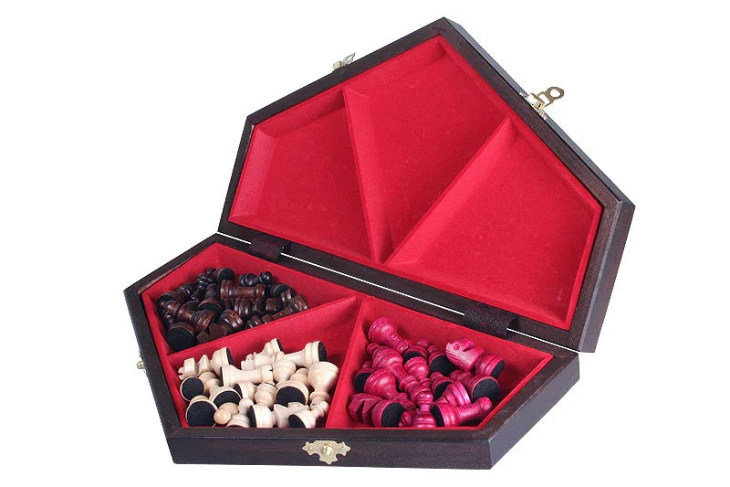 Schachset für drei Spieler - mittel (40x35cm) - cc7e2e891336ba160573b270f9b28057