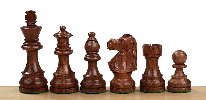 No6 Sapele Chessboard + 3.75" French Acacia pieces - No6 Sapele Chessboard + 3.75" French Acacia pieces