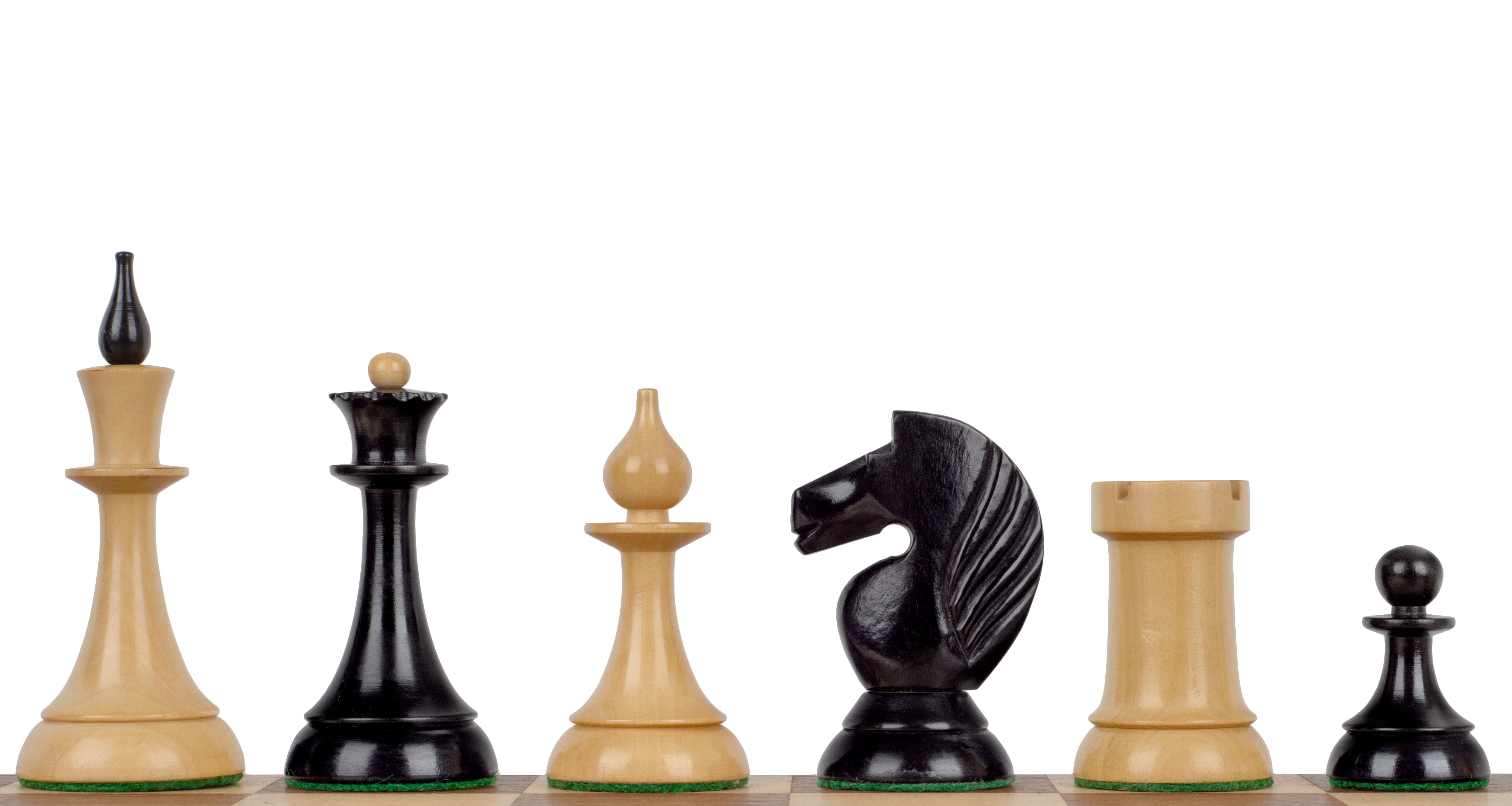 Queen's Gambit Schachfiguren 1957 Ebenholz Buchsbaum 4 Zoll - 2ade0cc101a34c6ddf88ec45063b309e