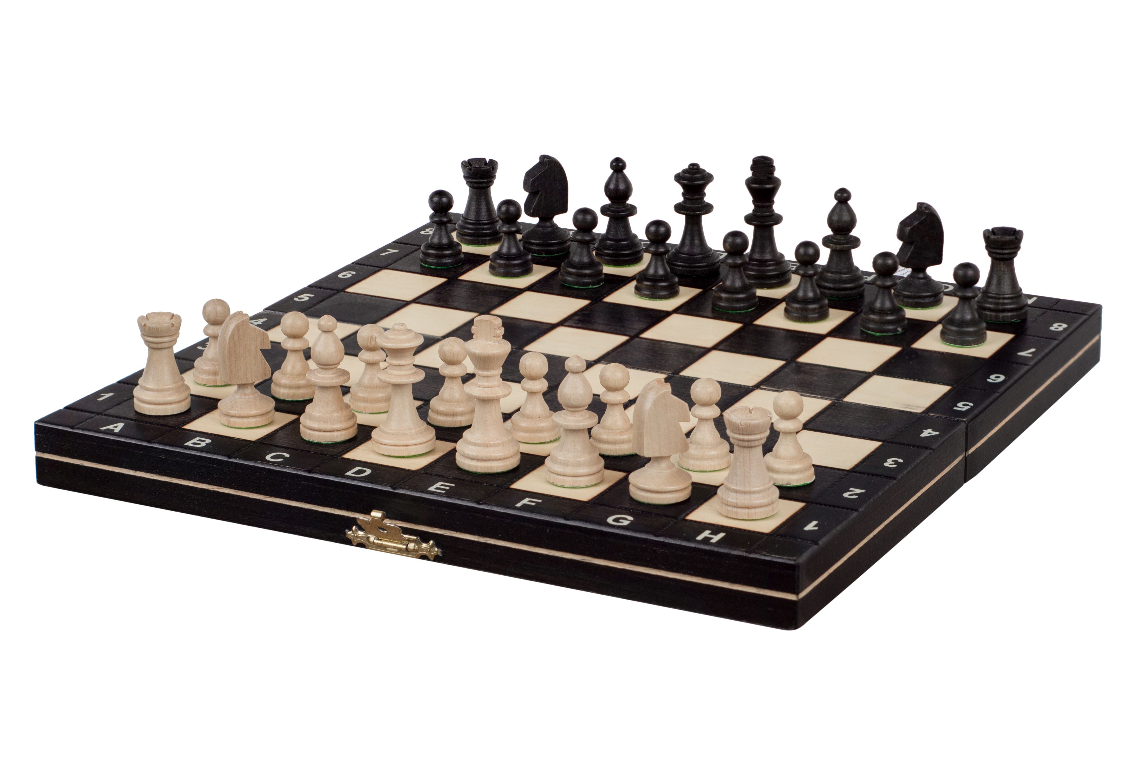 Black Wooden Magnetic Chess Set (27 cm) - Black Wooden Magnetic Chess Set (27 cm)