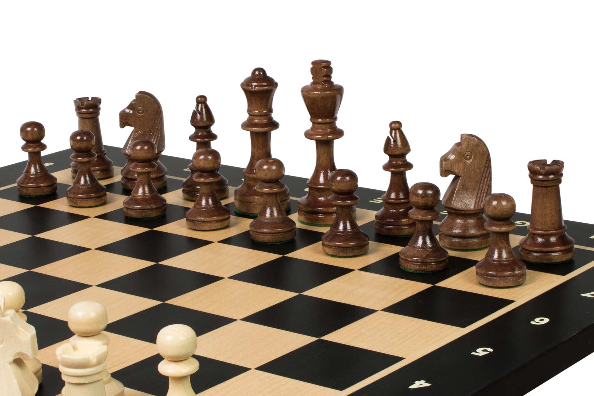 Tournament chess set No. 4 - 40 mm chessboard + Sunrise Staunton 78 mm pieces - 7cbce1ff155a3ee6c304e00848314675