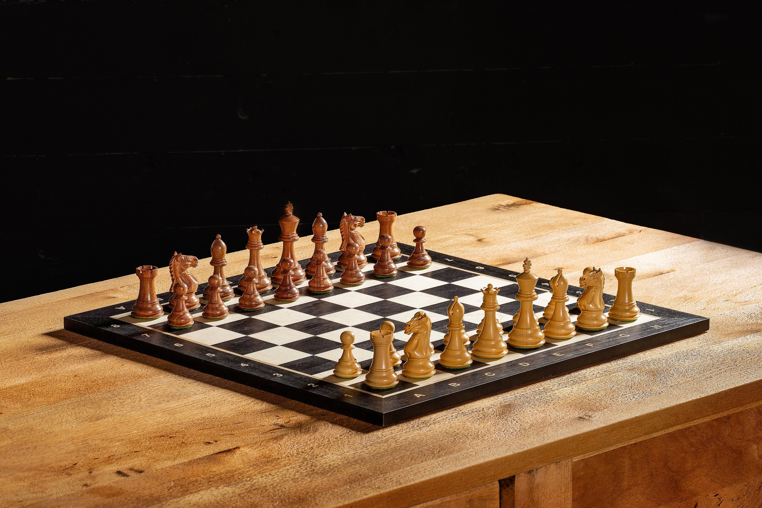 Supreme Acacia/Boxwood chess pieces 3,5'' - Supreme Acacia/Boxwood chess pieces 3,5''