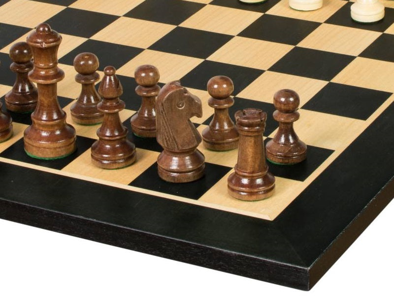 Tournament chess set No. 4 - 40 mm chessboard + Sunrise Staunton 78 mm pieces - Tournament chess set No. 4 - 40 mm chessboard + Sunrise Staunton 78 mm pieces