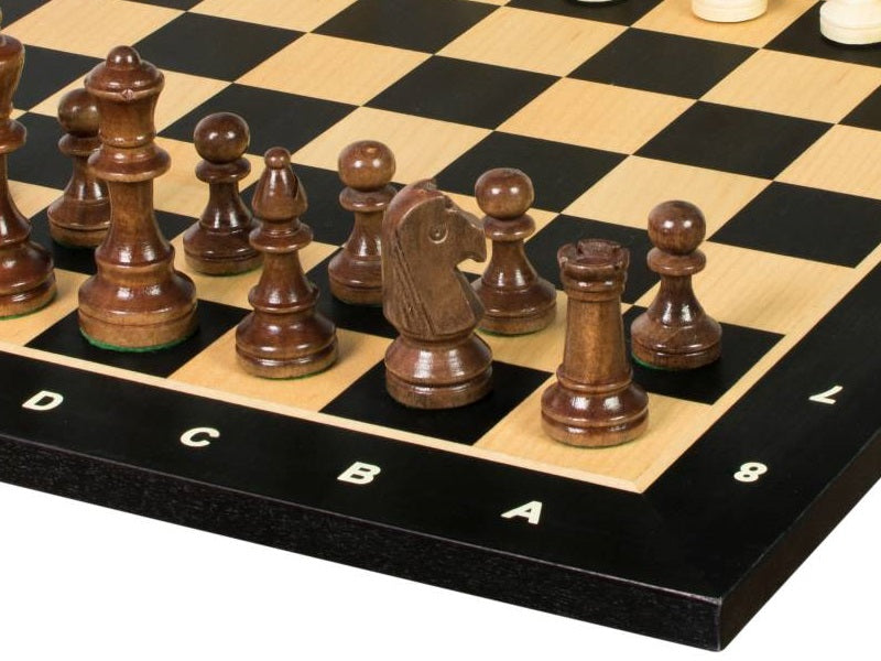 Turnierschachspiel Nr. 4 - 40 mm Schachbrett + Sunrise Staunton 78 mm Figuren - 45d83462f3f69b287246a45d18812ad1