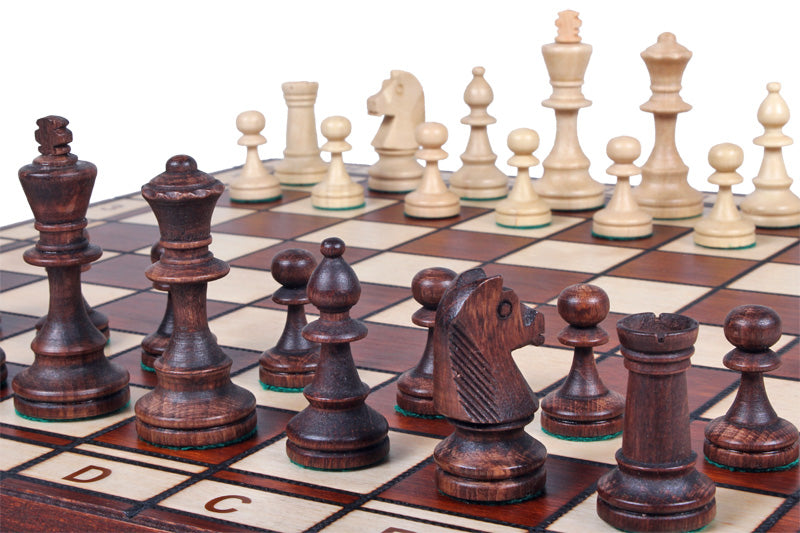 JUPITER" No. 4 Tournament Wooden Chess Set (42x42cm) burned and weighted - JUPITER" No. 4 Tournament Wooden Chess Set (42x42cm) burned and weighted