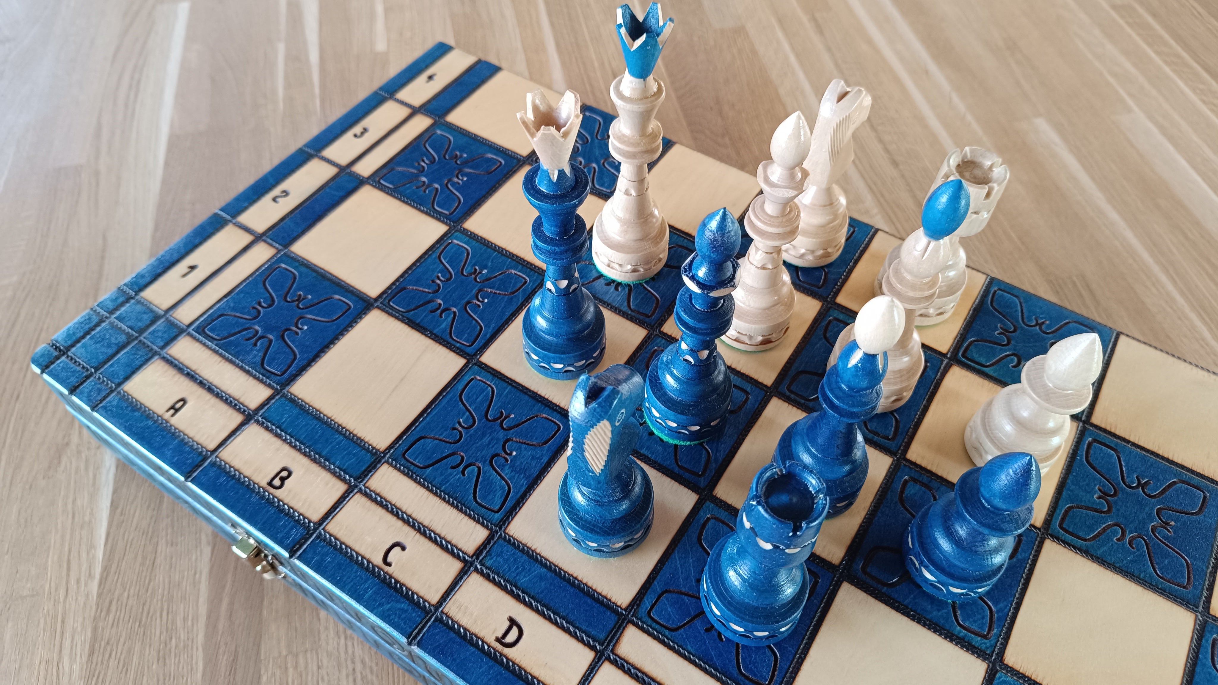 GROSSES INDISCHES SCHACH, blau - cfe11db5e583743b20756b877676389a