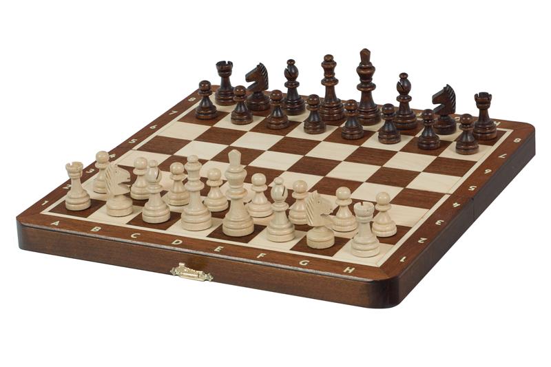 MAGNETIC Wooden Chess set (28 x 28 cm), Insert tray, Intarsy - MAGNETIC Wooden Chess set (28 x 28 cm), Insert tray, Intarsy