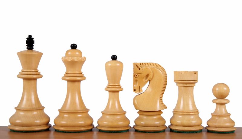 Zagreb Chess Figures 4 Inch Ebony Carved Wooden - fec7c6216e339e3c8419e1cd30b4fe94