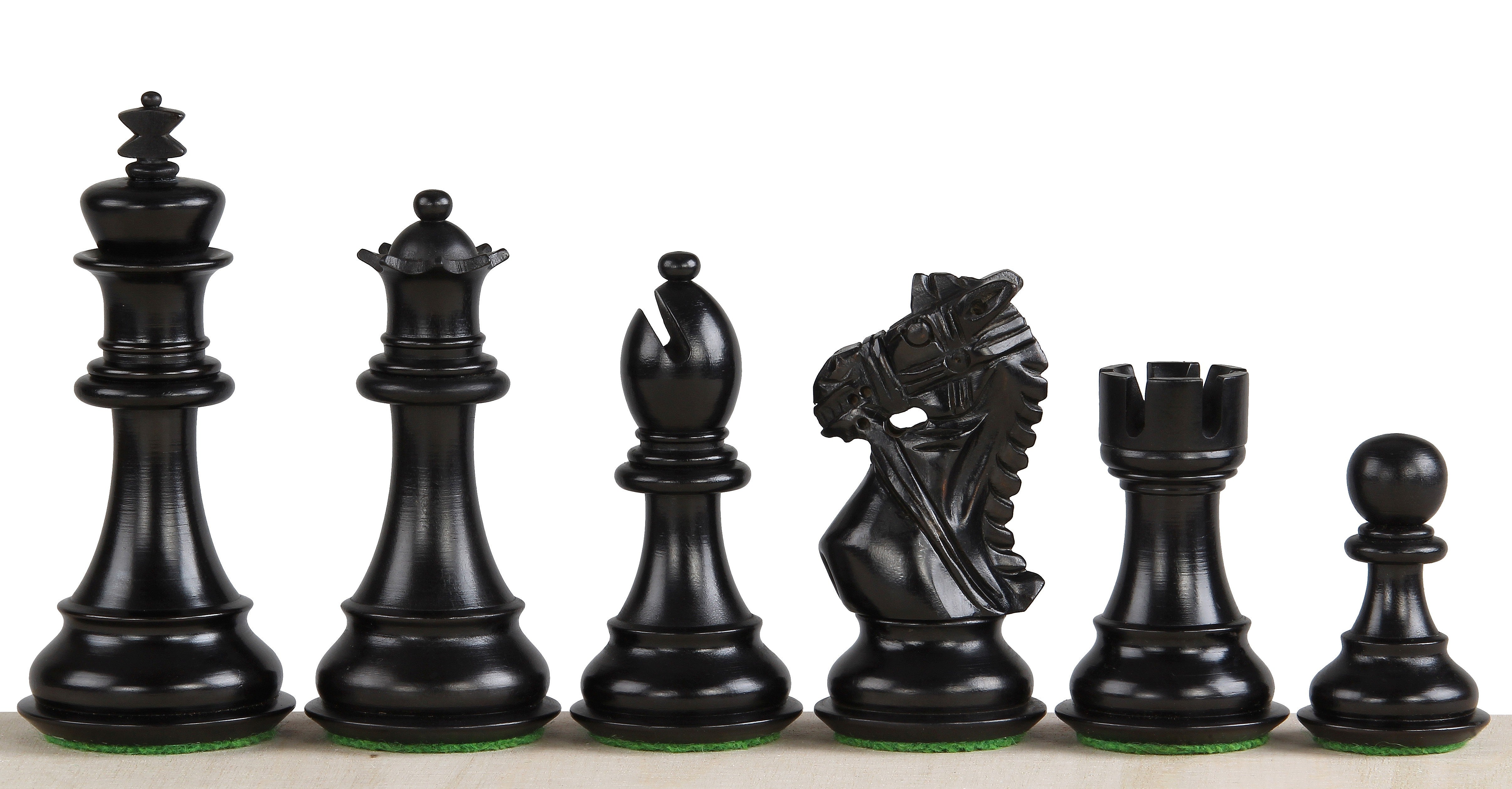 King's Bridal Ebony Chess Figures 3.75 Carved Wooden - 3c2cb5d00b1ddc9f6651d7d81a377f73