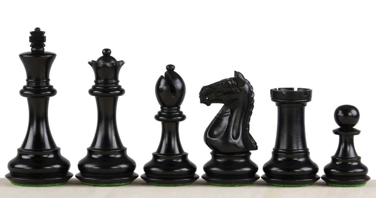 Oxford Ebonised 4" chess pieces - cb1491fe3c80c255485d696f8da5c04a