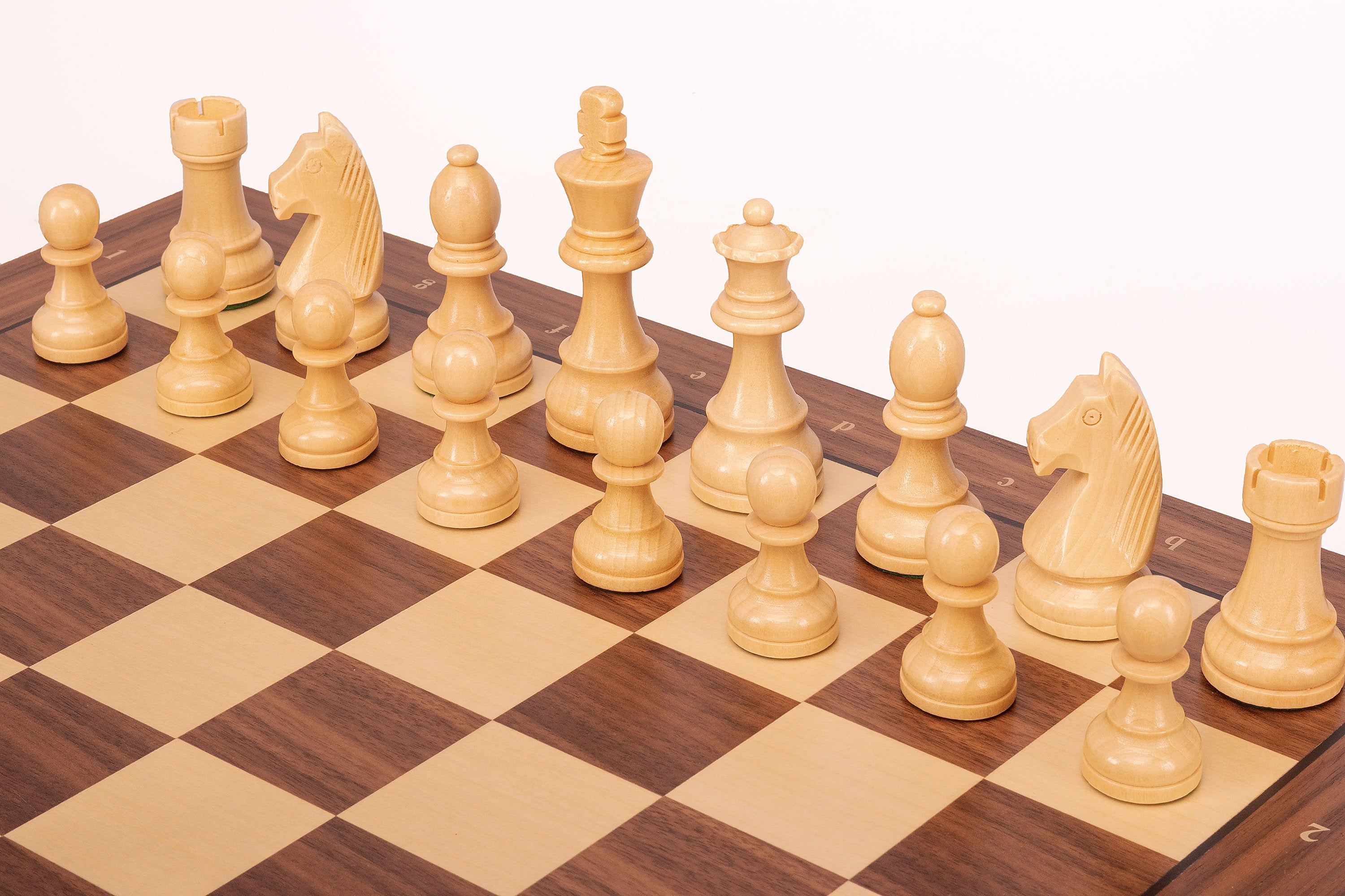 Juego de ajedrez German Walnut | Rey de 98 mm | Casilla de 50 mm | De madera - Juego de ajedrez German Walnut | Rey de 98 mm | Casilla de 50 mm | De madera