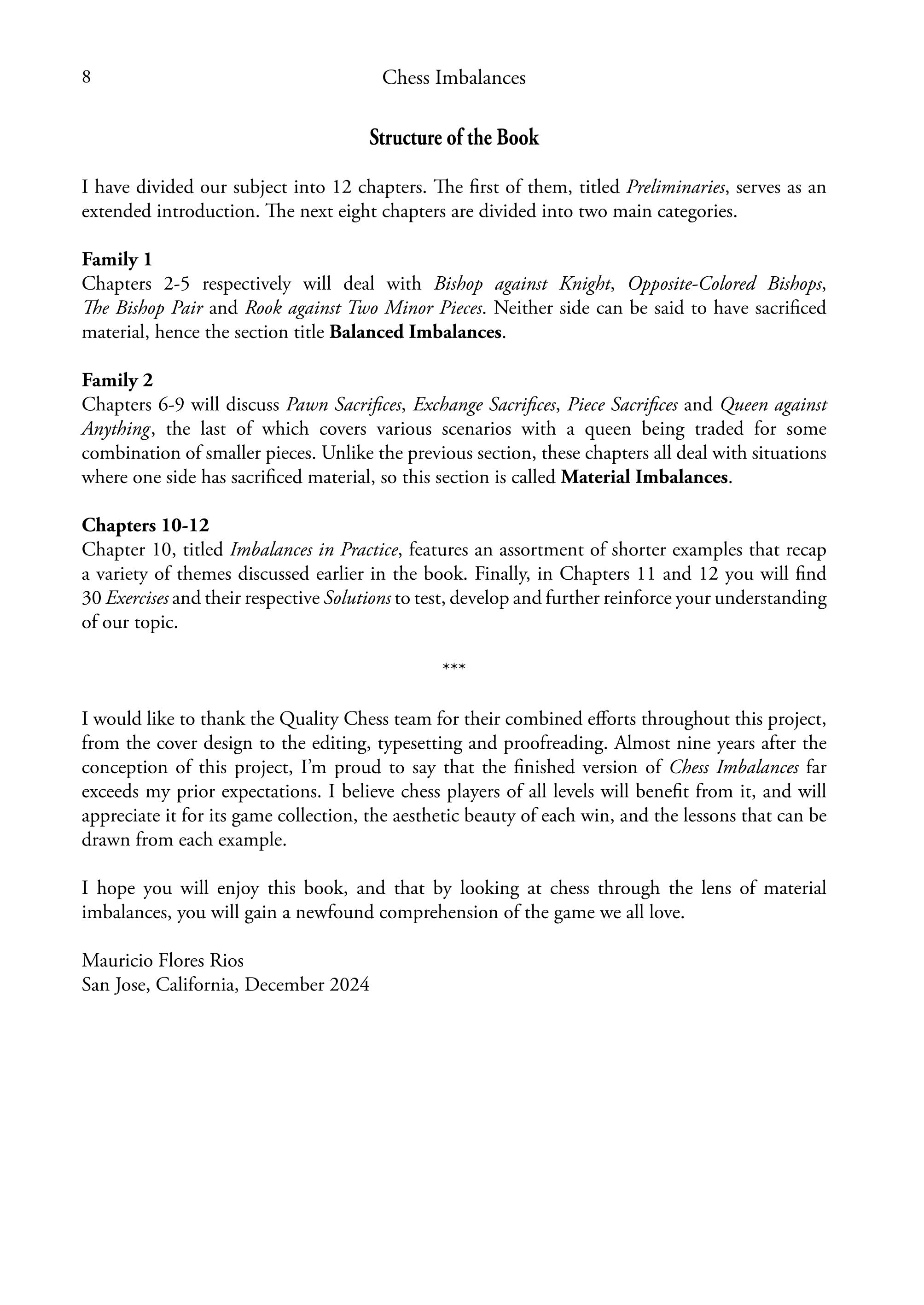 Chess Imbalances - a GM Guide by Mauricio Flores Rios (hardcover) - 3ef1e2f6f154623339b5dab073af6e53