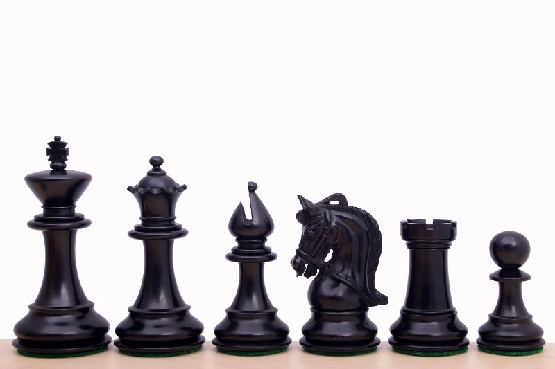 Korinthische 4'' Schachfiguren aus Ebenholz - 78572f86694bc41732ee3d84d7c30eec