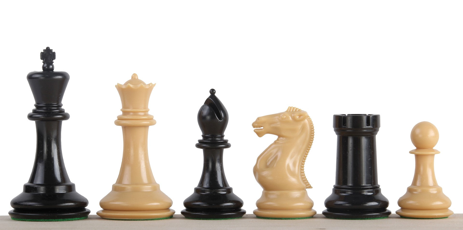 Exklusive Staunton Schachfiguren Nr. 6, creme/schwarz, metallbeschwert (König 95 mm) - b3622ed5f2d3dc3c78d6196a71a3b45f