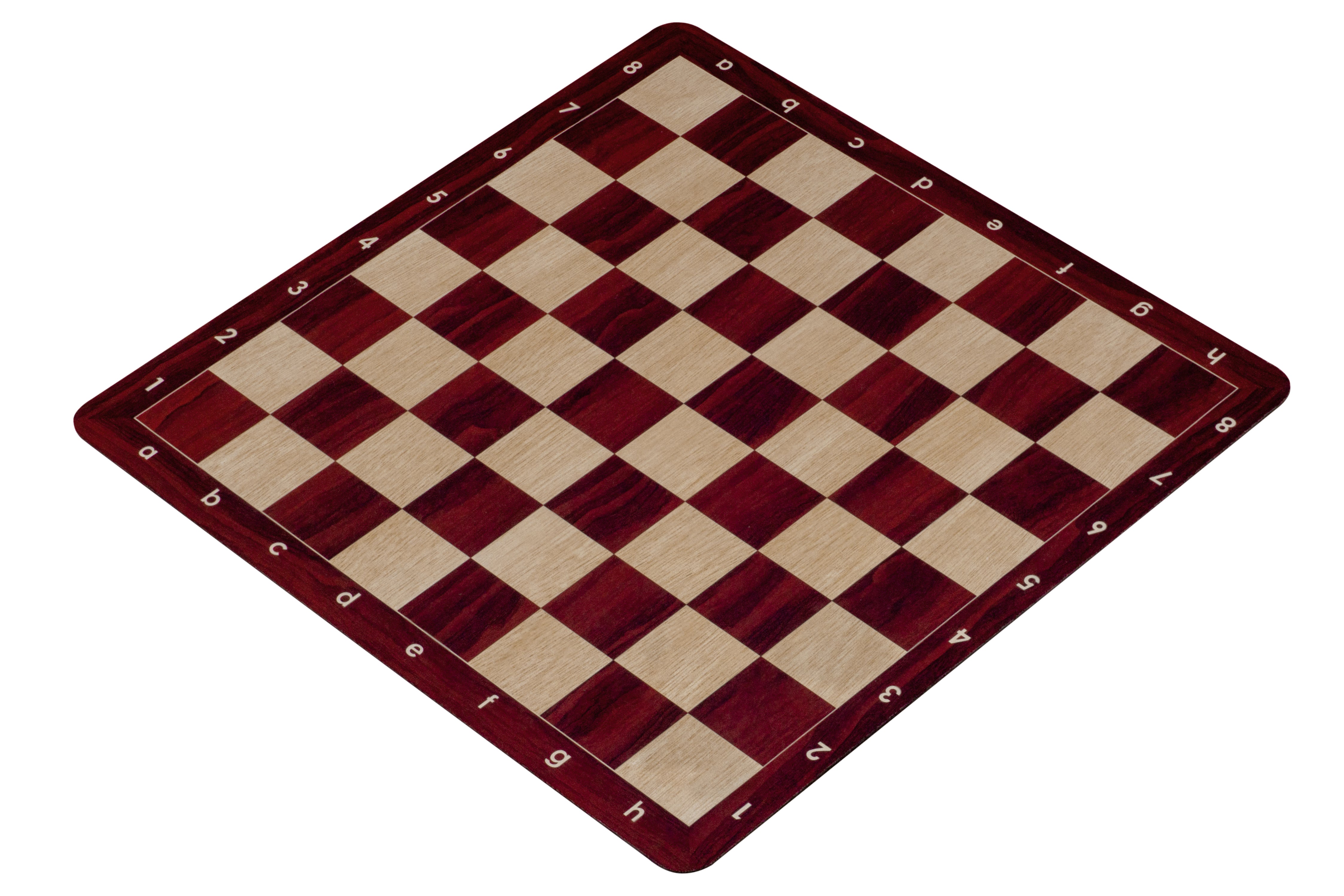 Roll-up chessboard no. 6 (51 cm), non-slip MAHOGANY bottom - Roll-up chessboard no. 6 (51 cm), non-slip MAHOGANY bottom