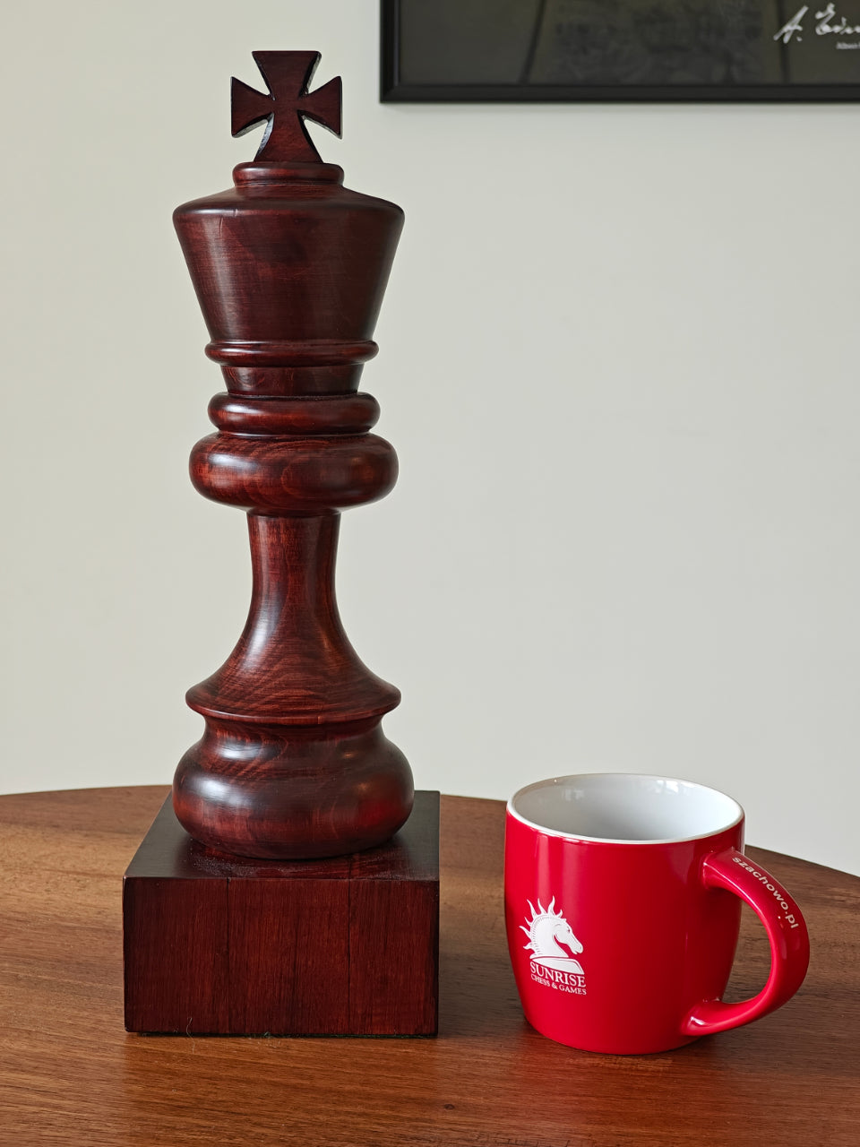 Wooden Chess Trophie - Black King (37 cm height) - Wooden Chess Trophie - Black King (37 cm height)