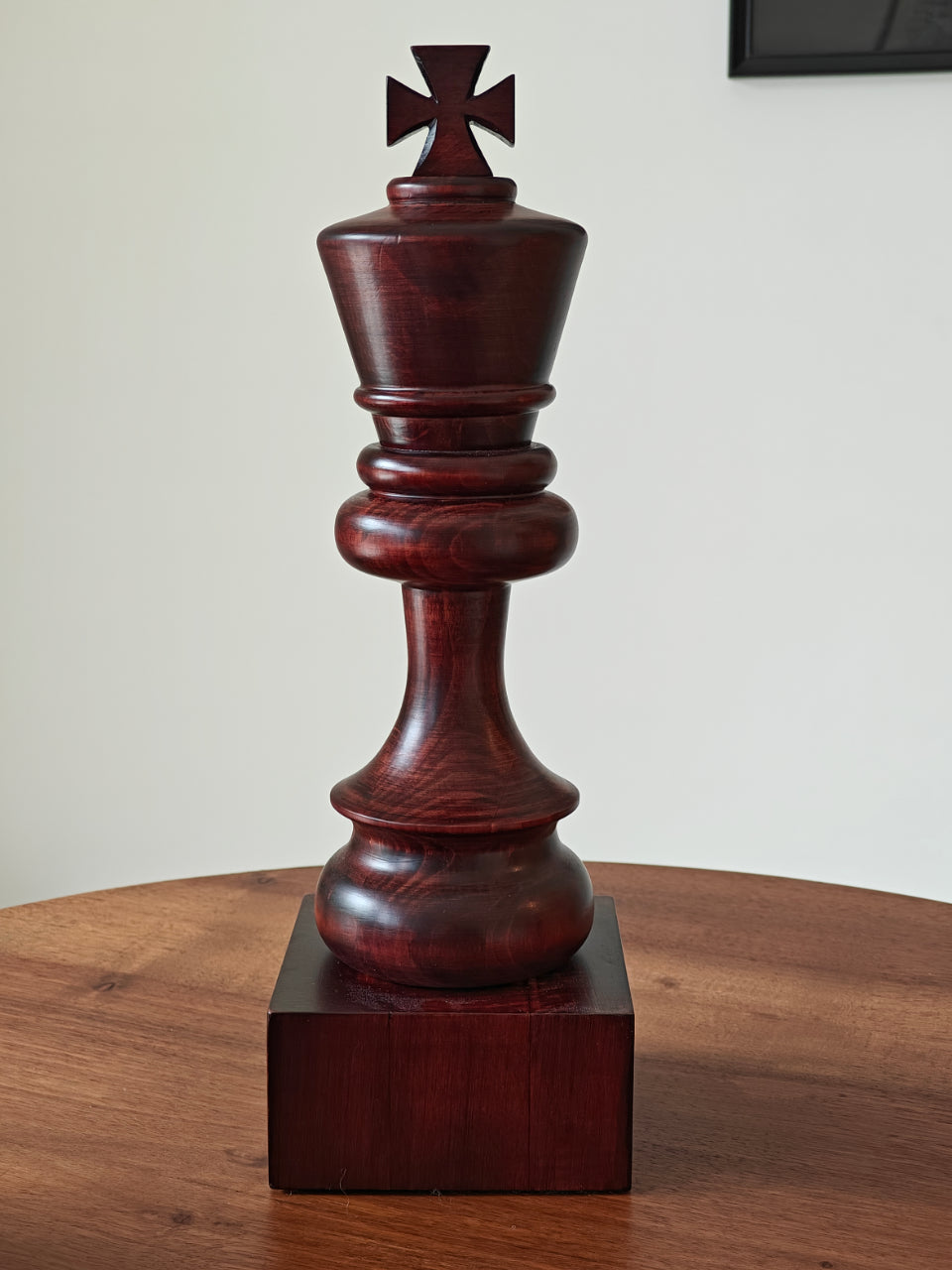 Wooden Chess Trophie - Black King (37 cm height) - 1d845caf27180180d246878c25a2b95f