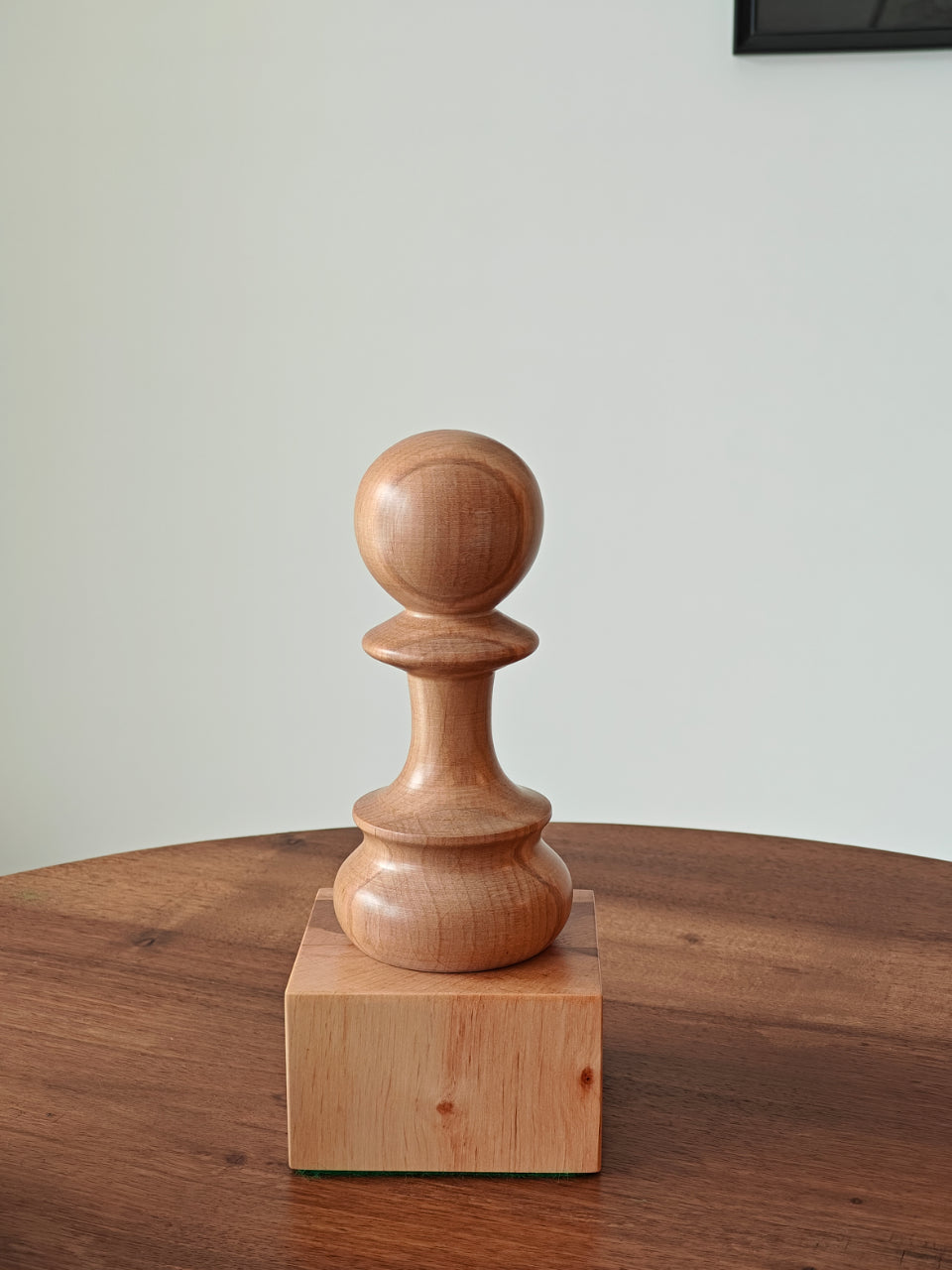 Wooden Chess Trophie - White Pawn - d2f85f4fdd055f85d36569854a8ada55