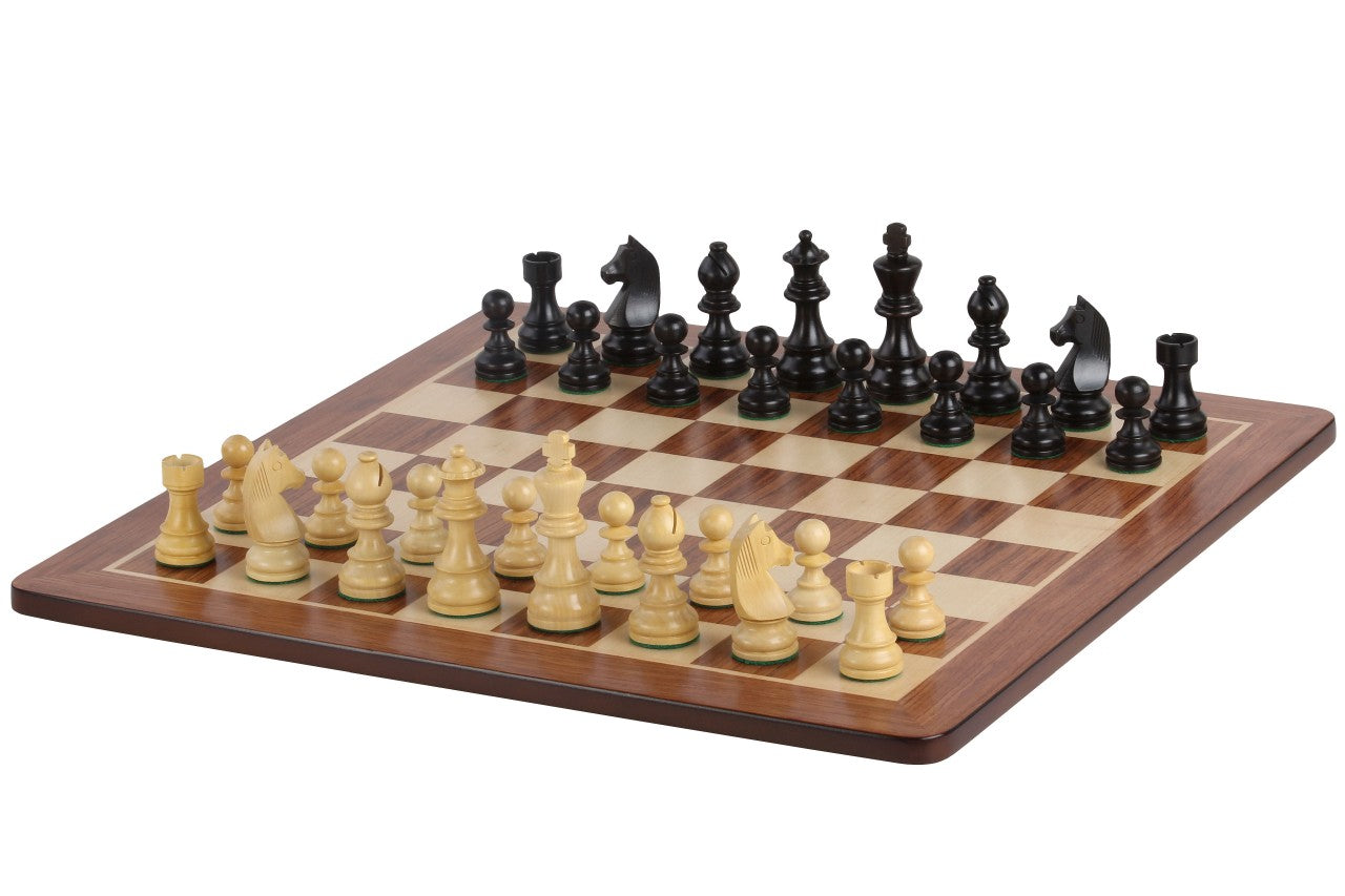 Tournament chess set No. 6 - 58mm board + German Knight 3.75" pieces - Tournament chess set No. 6 - 58mm board + German Knight 3.75" pieces