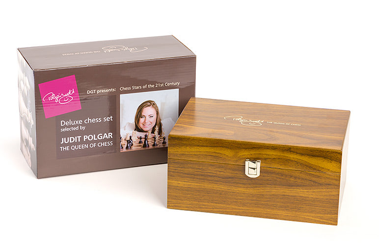 Judit Polgar Deluxe Chess Figures No. 6 - 3.75" in wooden box - 3ea943b1f054edb45dacdb5469b53d6f
