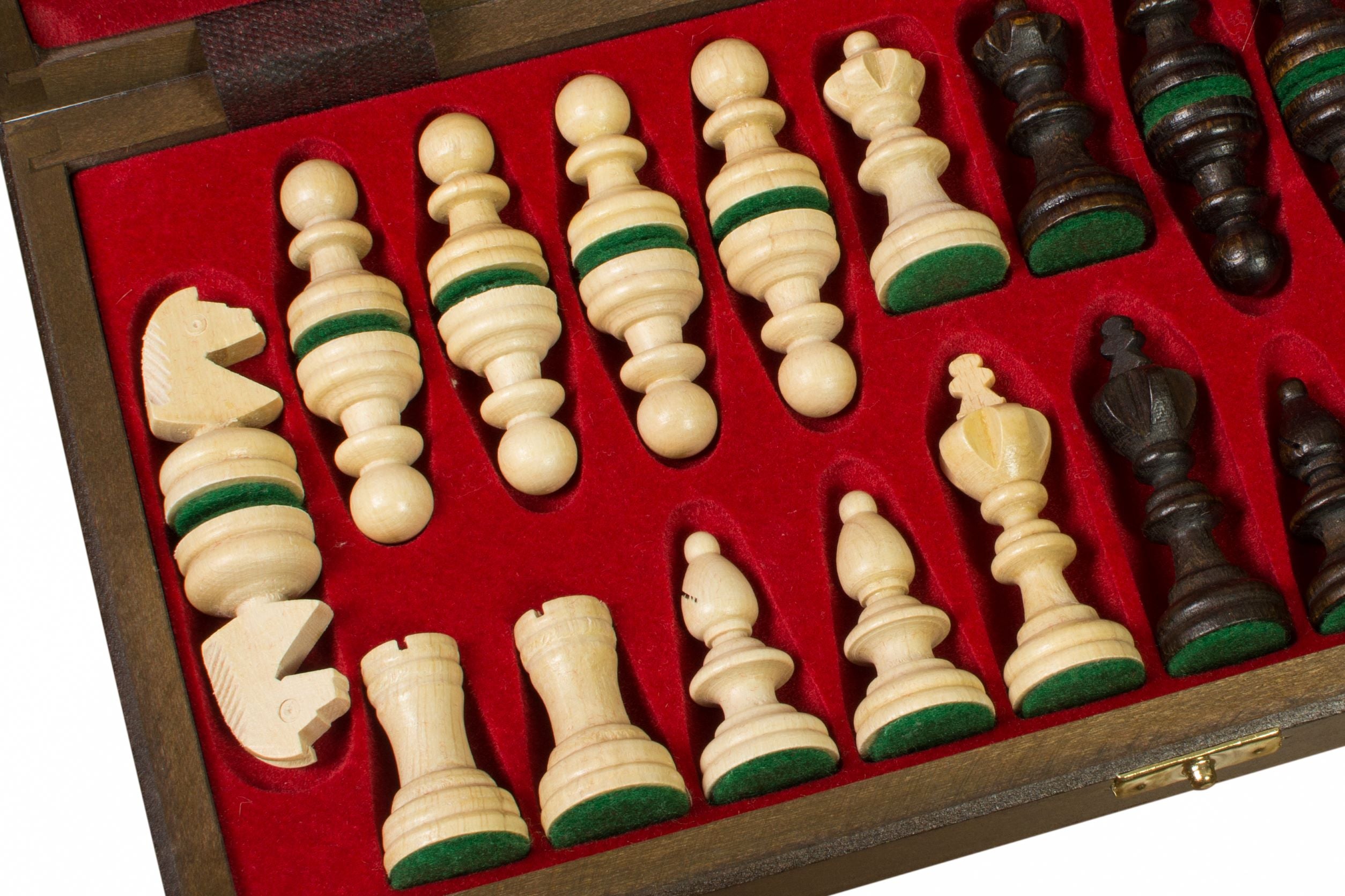 Wooden chessboard case with insert (35 x 35 cm), field 35 x 35 mm - Wooden chessboard case with insert (35 x 35 cm), field 35 x 35 mm