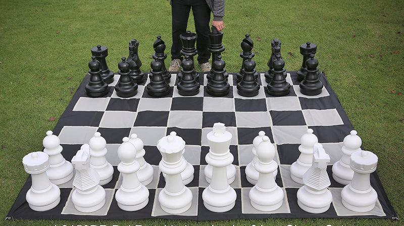 Outdoor-/Gartenschach-Set (König 64 cm) - Figuren + Nylon-Schachbrett - f35f27368e496fdbe52766f457553729