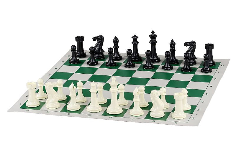 Rollable vinyl checkerboard No. 6, white and green - Rollable vinyl checkerboard No. 6, white and green