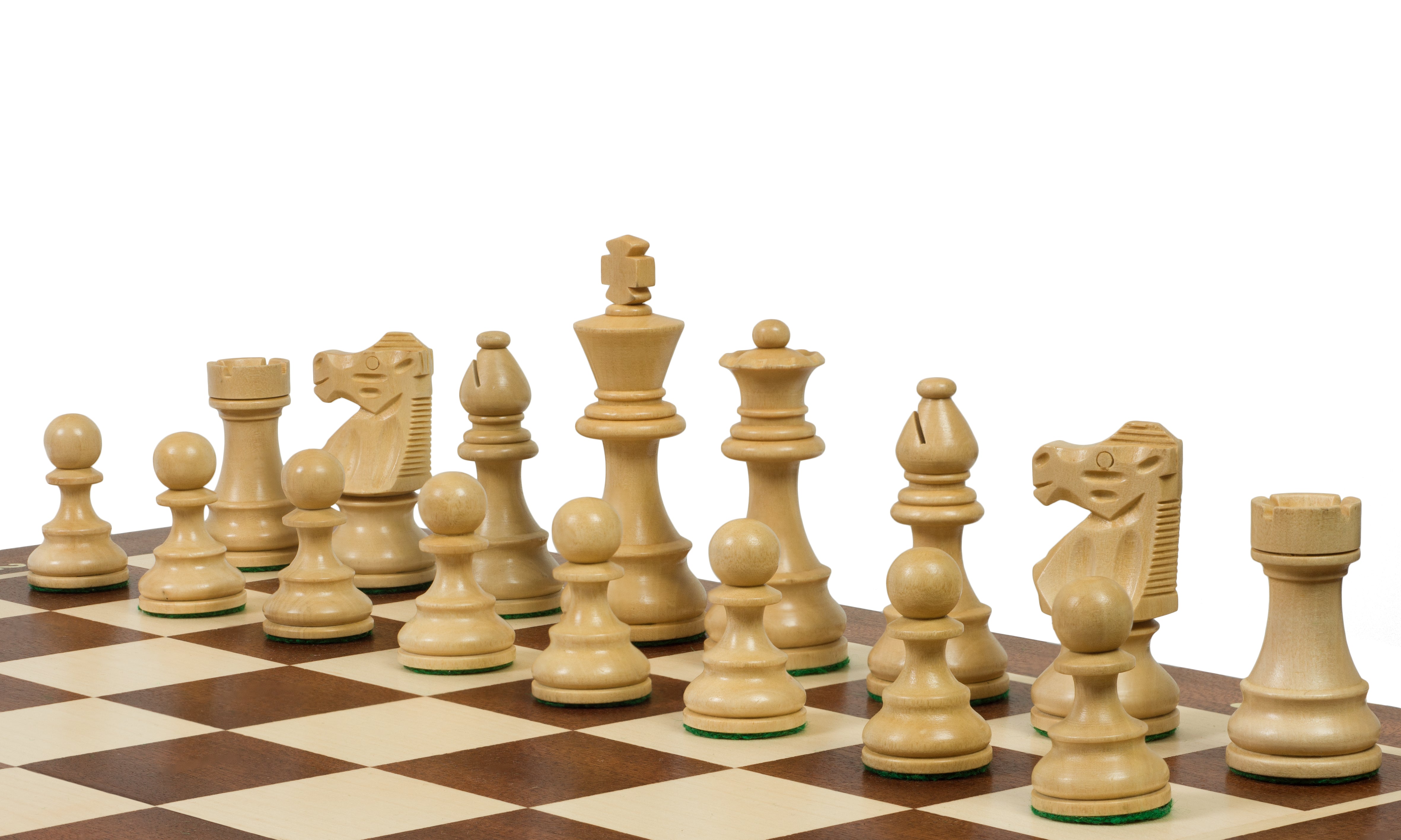 No6 Sapele Chessboard + 3.75" French Acacia pieces - No6 Sapele Chessboard + 3.75" French Acacia pieces