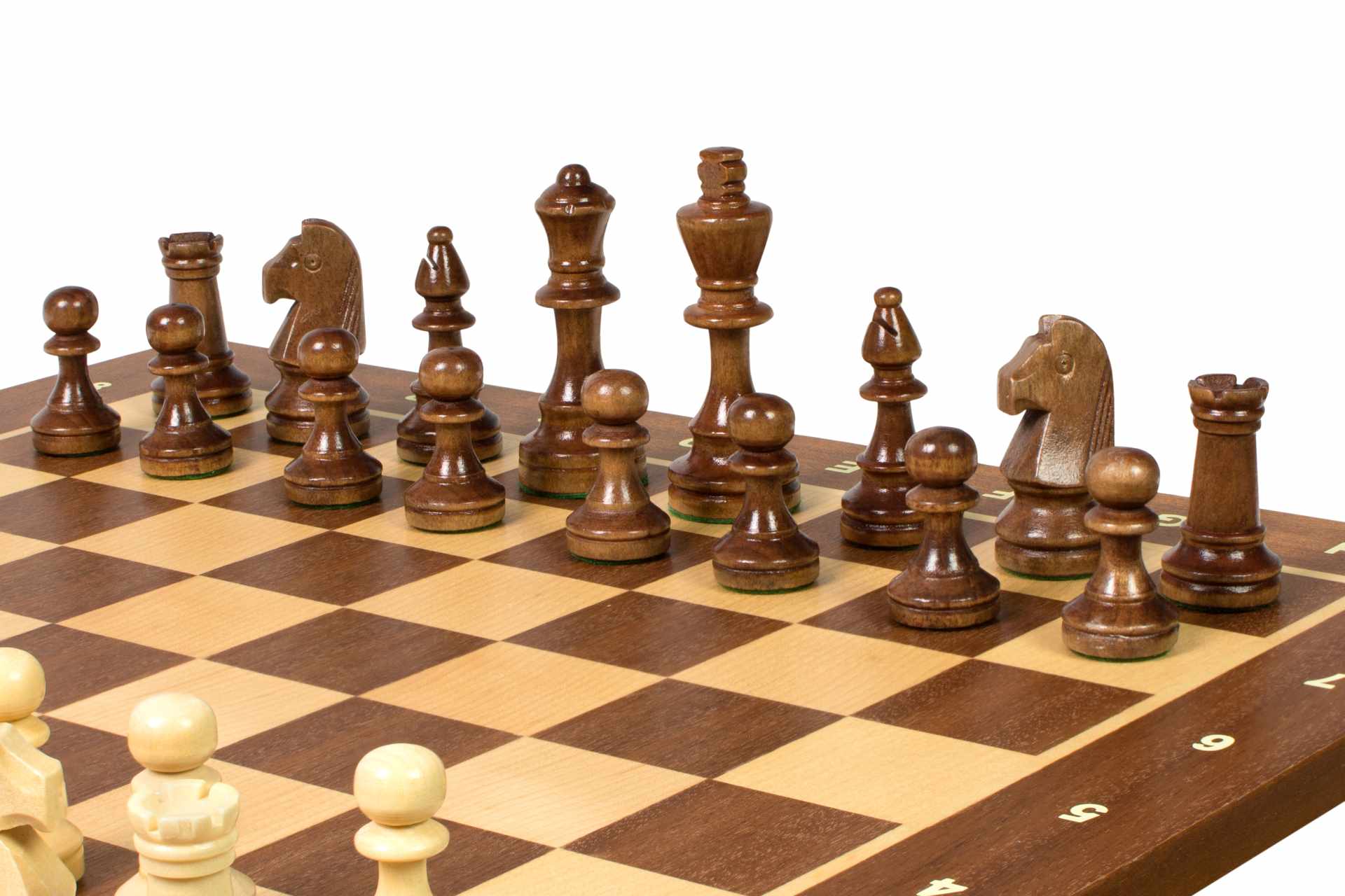 Tournament chess set No. 4 - 40 mm chessboard + Sunrise Staunton 78 mm pieces - Tournament chess set No. 4 - 40 mm chessboard + Sunrise Staunton 78 mm pieces