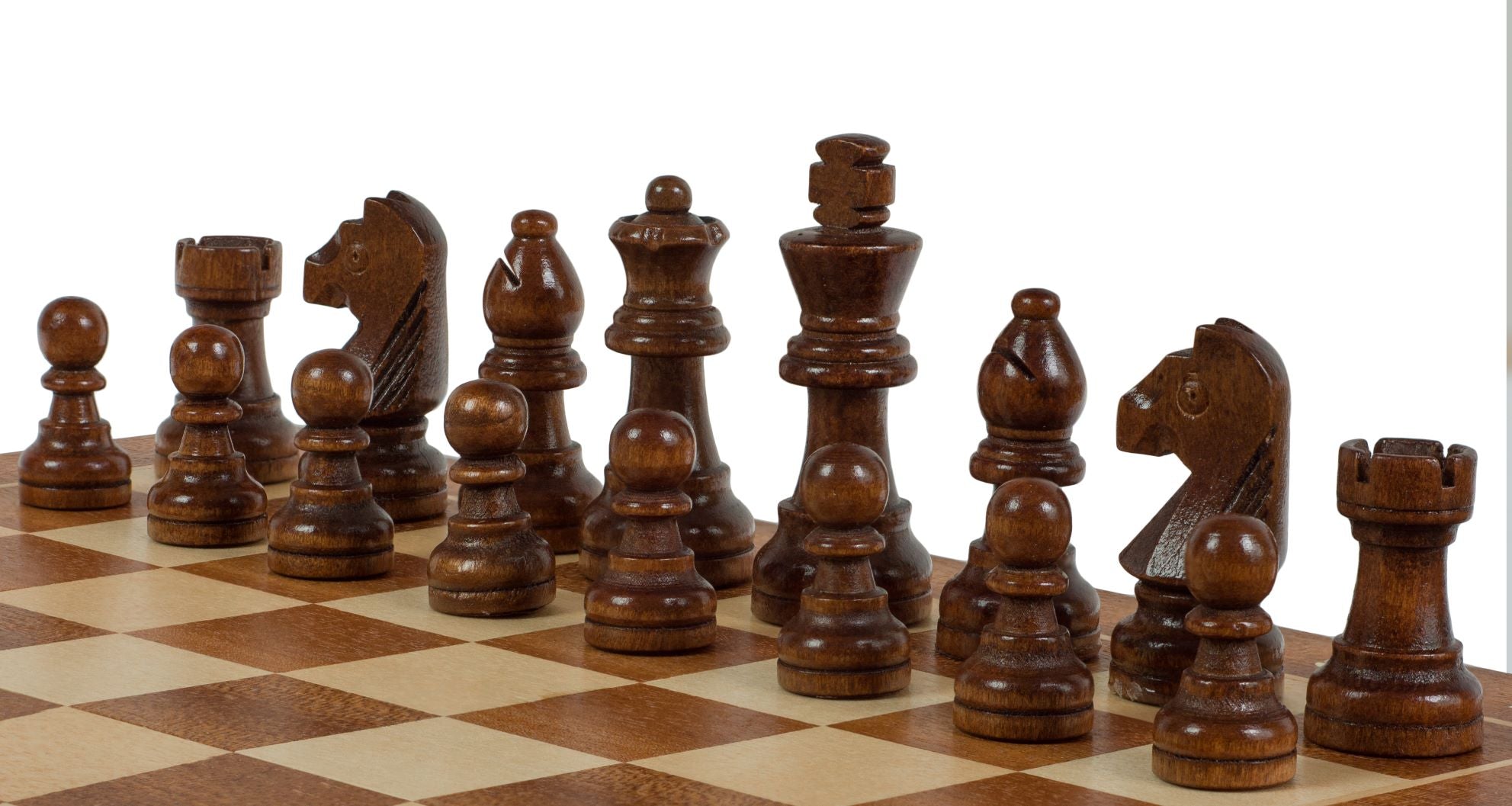 Magnetic CHESS SET 31cm (mahogany/maple) - Magnetic CHESS SET 31cm (mahogany/maple)