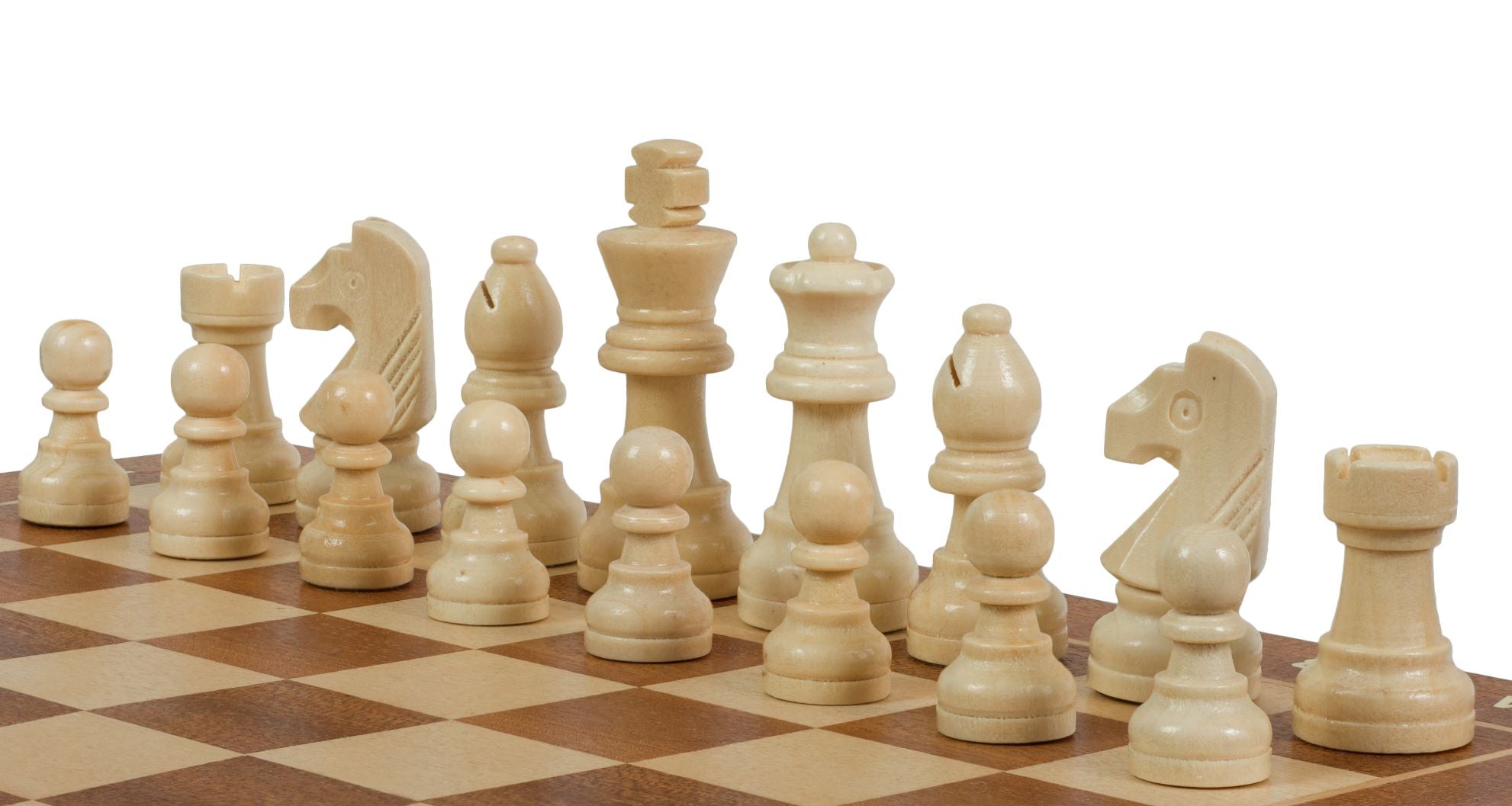 Magnetic CHESS SET 31cm (mahogany/maple) - Magnetic CHESS SET 31cm (mahogany/maple)
