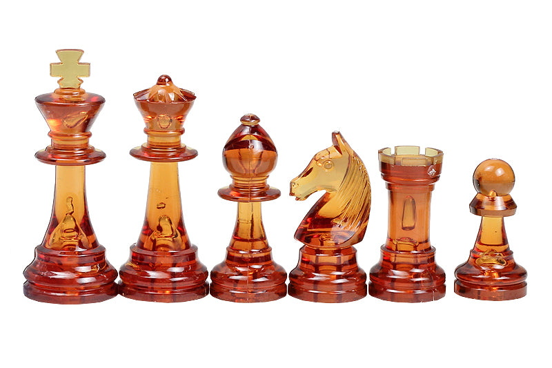 Staunton Schachfiguren Nr. 6, transparent bernsteinfarben (König 96 mm) - 810276b4bb37567bc07c81263c66fbdb