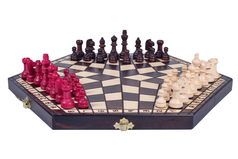 Schachset für drei Spieler - mittel (40x35cm) - Schachset für drei Spieler - mittel (40x35cm)