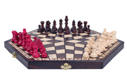 Schachset für drei Spieler - mittel (40x35cm)