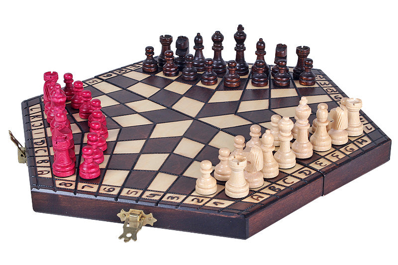 Schach für drei Spieler (32x28cm) - Familienspaß - Schach für drei Spieler (32x28cm) - Familienspaß