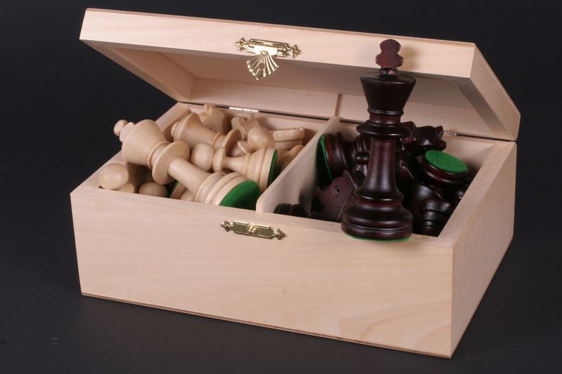 Staunton Holzfiguren-Aufbewahrungsbox Nr. 5 (Königshöhe 90 mm) - Staunton Holzfiguren-Aufbewahrungsbox Nr. 5 (Königshöhe 90 mm)