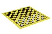 Cardboard chess board, yellow/brown