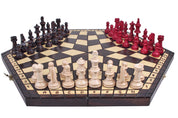 Schachset für drei Spieler - groß (54x47cm)