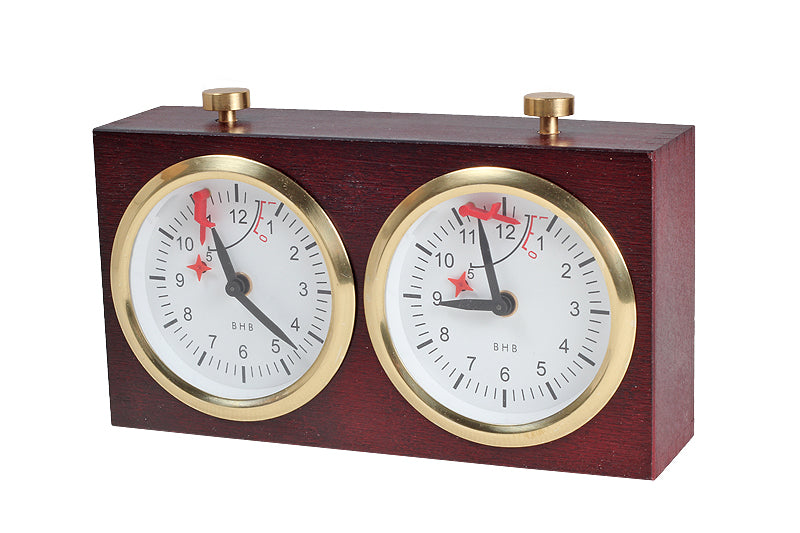 BHB Schachuhr aus Holz ohne Ständer - groß dunkel - db9b8ea5865fabaf2ca469de12d0725e