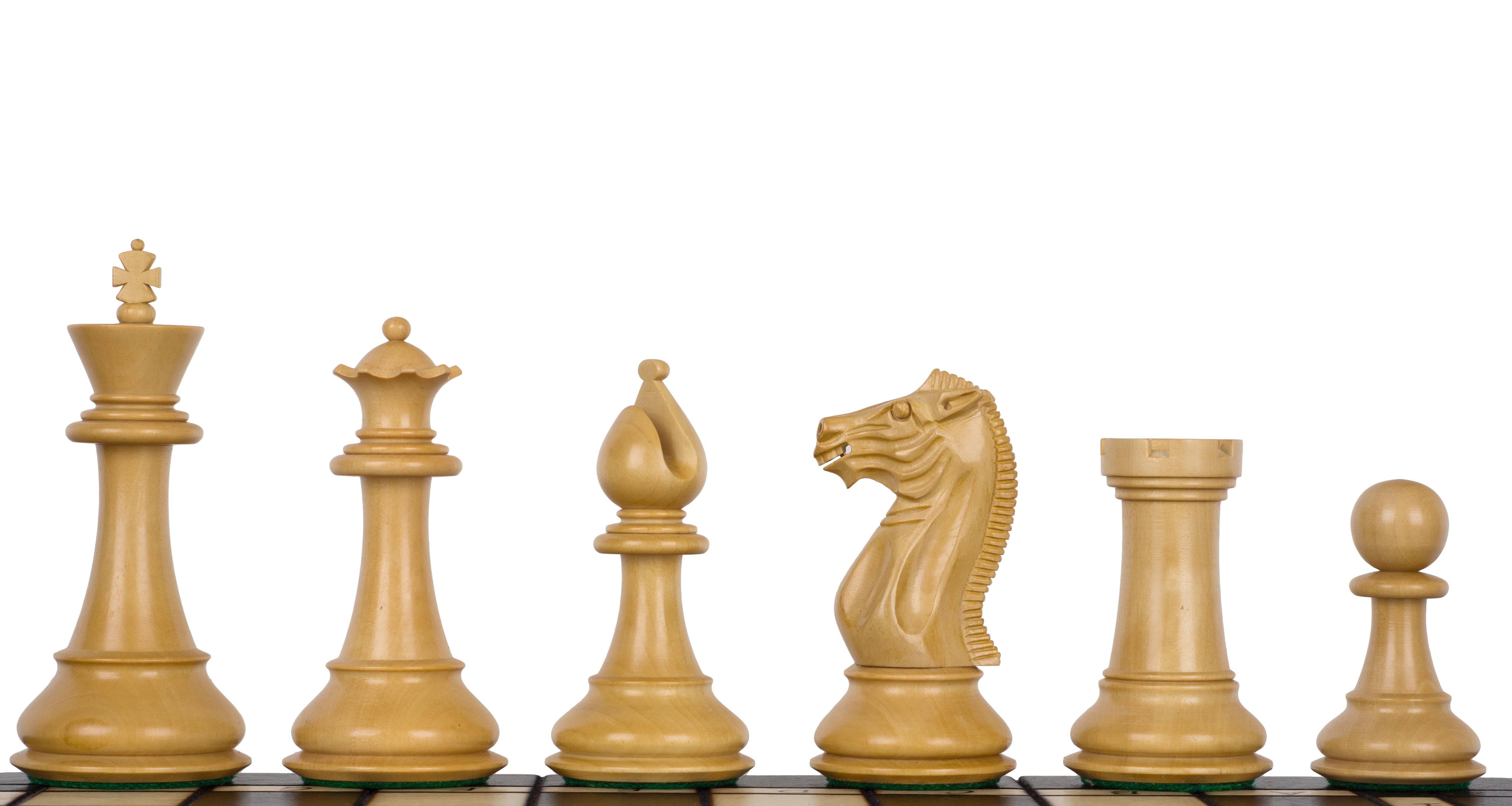 Pershing 4,25" Schachfiguren aus Rotholz - Pershing 4,25" Schachfiguren aus Rotholz