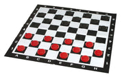 Kleines Schach- und Damespiel für draußen / Garten (König 20 cm) - Figuren + Schachfiguren + Schachbrett