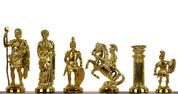 Schachfiguren ROMAN golden/braun, metallisch/gewichtet