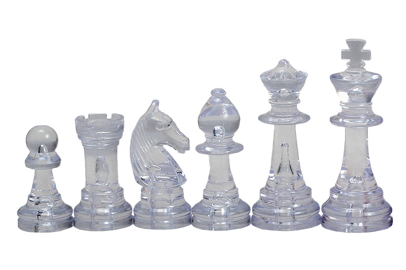 Staunton Schachfiguren Nr. 6, transparent bernsteinfarben (König 96 mm) - bb1ea6e9be652944540e7f6a820c3bae