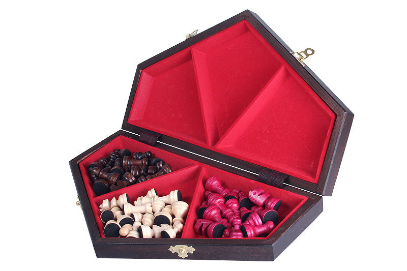 Schachset für drei Spieler - mittel (40x35cm) - cc7e2e891336ba160573b270f9b28057