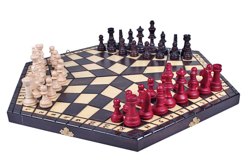 Schachset für drei Spieler - groß (54x47cm) - Schachset für drei Spieler - groß (54x47cm)