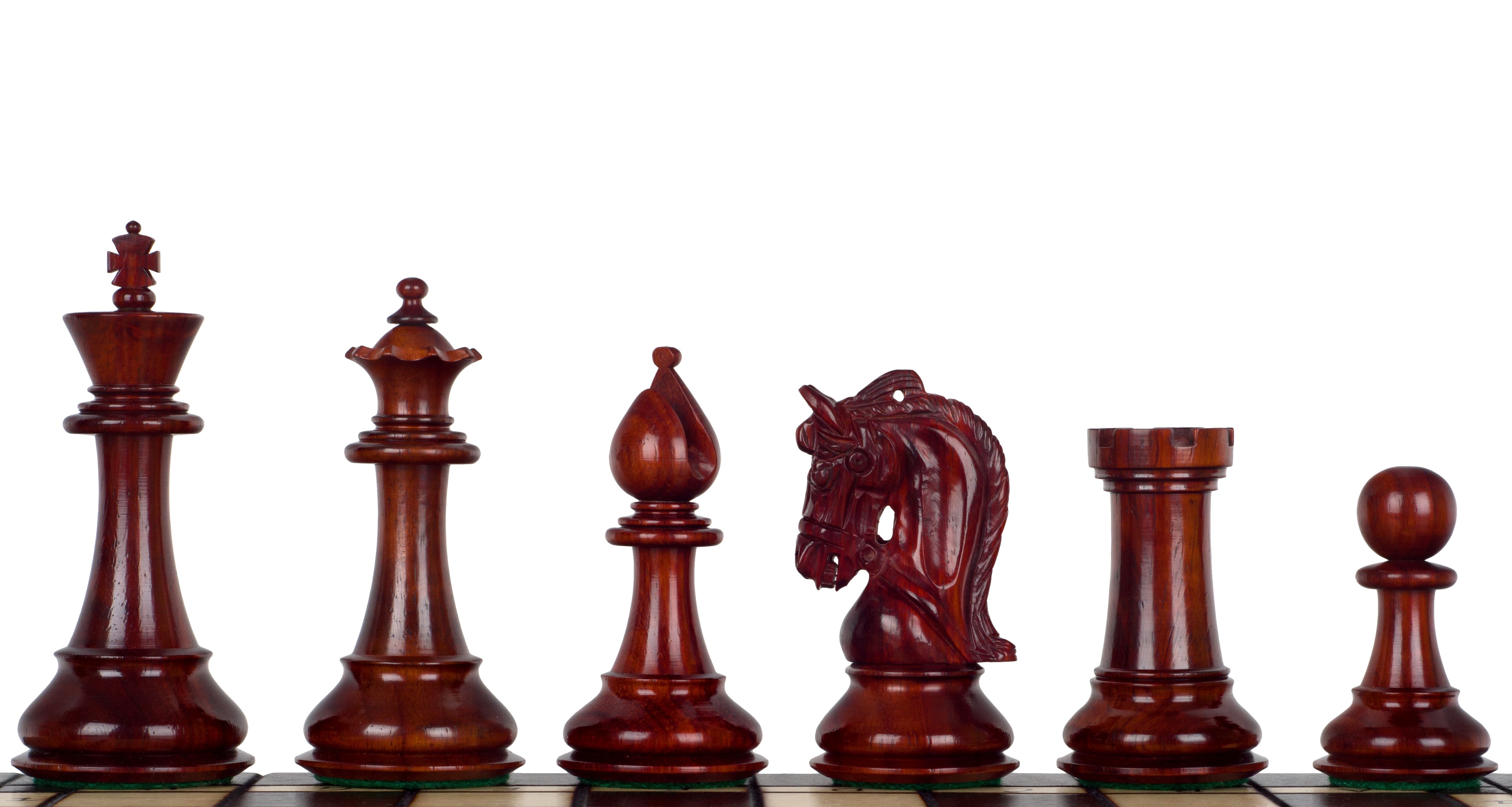 Korinthische 4,25'' Schachfiguren aus Rotholz - 7ca0224af3f349fb091ca37d18aded9c