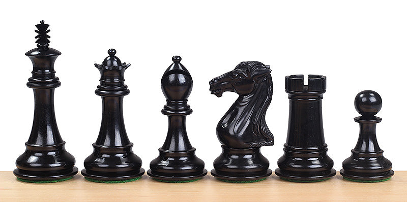 ROYAL KNIGHT EBENHOLZ SCHACHFIGUREN 4 ZOLL - ROYAL KNIGHT EBENHOLZ SCHACHFIGUREN 4 ZOLL